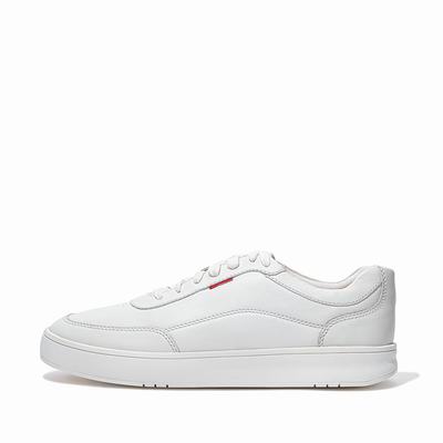 Fitflop Men's RALLY X Leather Sneakers - White, CO4597102